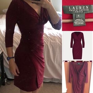 Form fitting wrap style Ralph Lauren dress